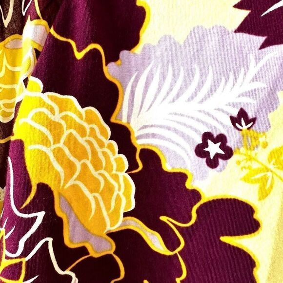 Maeve Anthropologie cinched yellow floral flutter  sleeve tie top - Picture 12 of 12